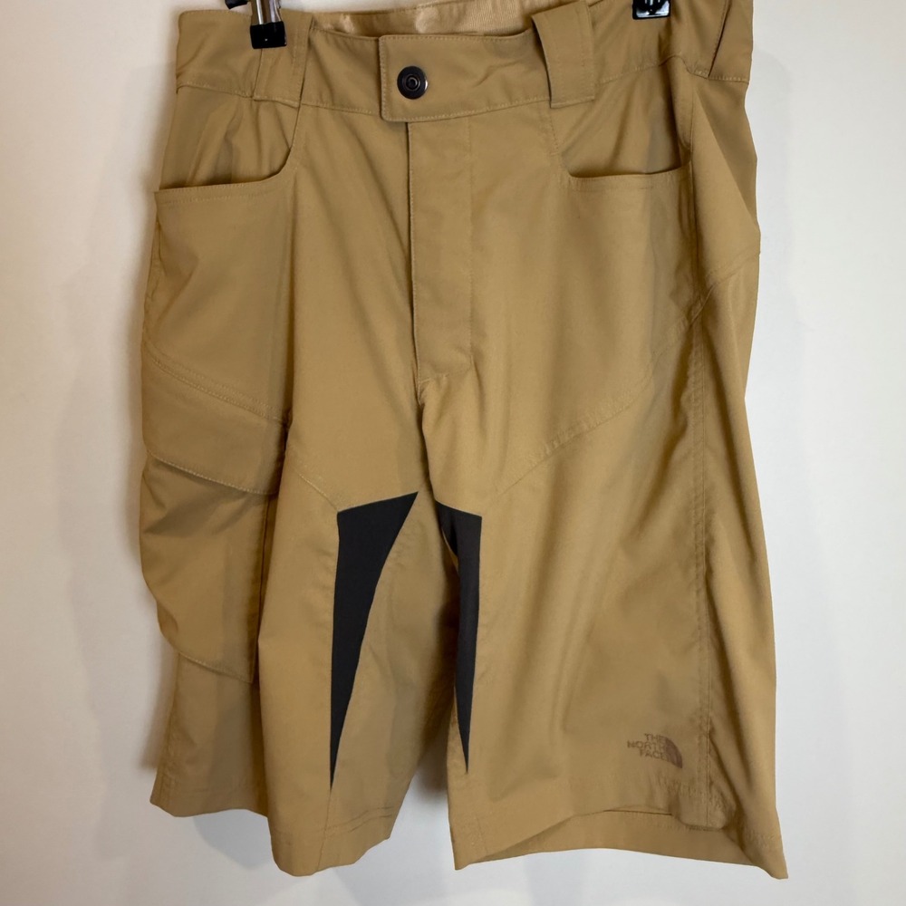 The North Face Mens Tan Cargo Shorts Padded Cycling MTB Sz 30